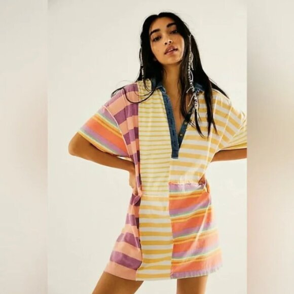 FREE PEOPLE  Charlie Tee Dress - Original Combo XS - Picture 1 of 8